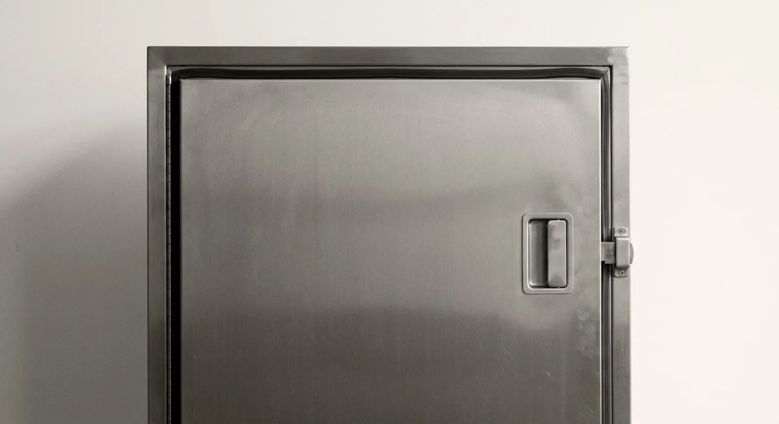 A sealed, gasketed steel equipment enclosure.